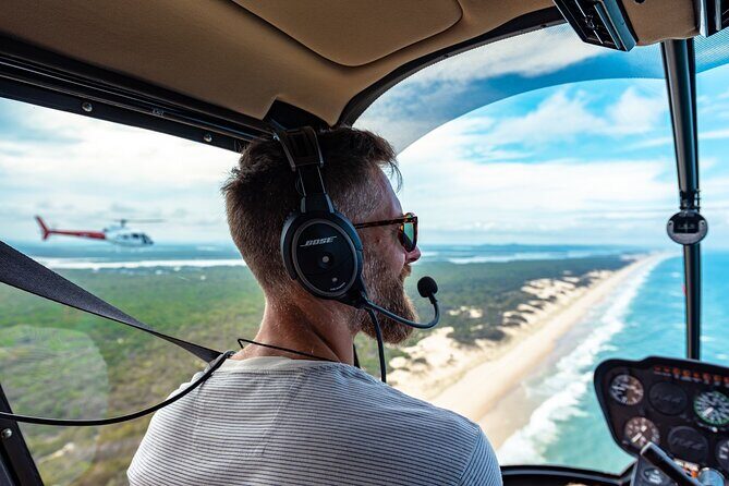 Brisbane And Gold Coast Helicopter Pub Crawl 3 Stops - Stop 3: Harrigan’s at Calypso Bay by calm Moreton Bay waters