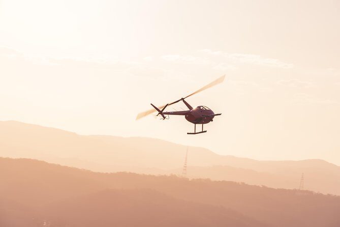 Brisbane City - Private Helicopter Sunset Flight - 25min - Sunset timing and the lights switch-on effect