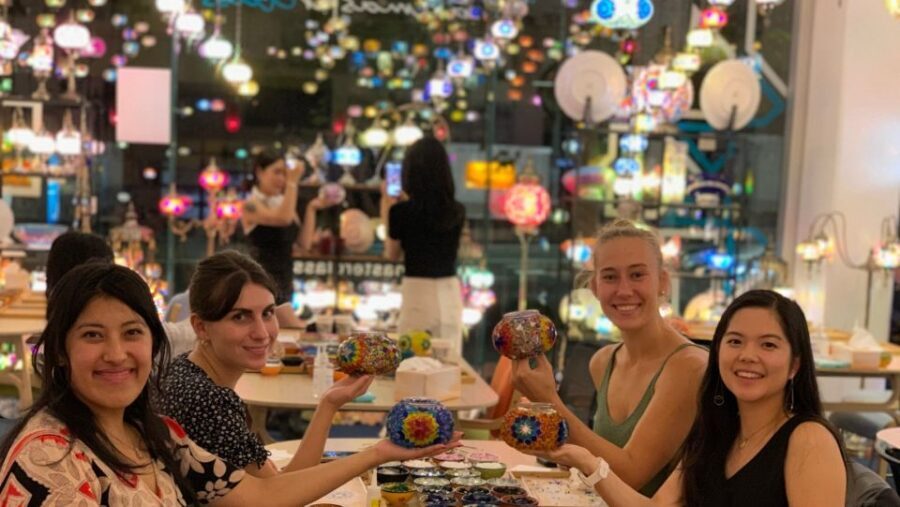 Brisbane: Mosaic Art Classes - Turkish Lamp Workshop - Turkish Tea and Shortbread Cookies: More Than a Break