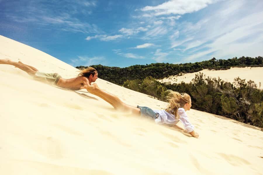 Moreton Island: Desert Safari Tour & Dolphin Viewing - Sunset at B&B Bar and Dolphin Viewing From the Jetty