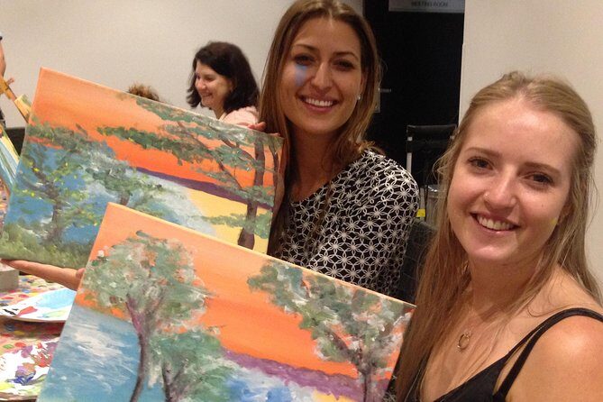 Paint and Sip BYO in Brisbane CBD Friday night - UV glow paints and the low-light consideration